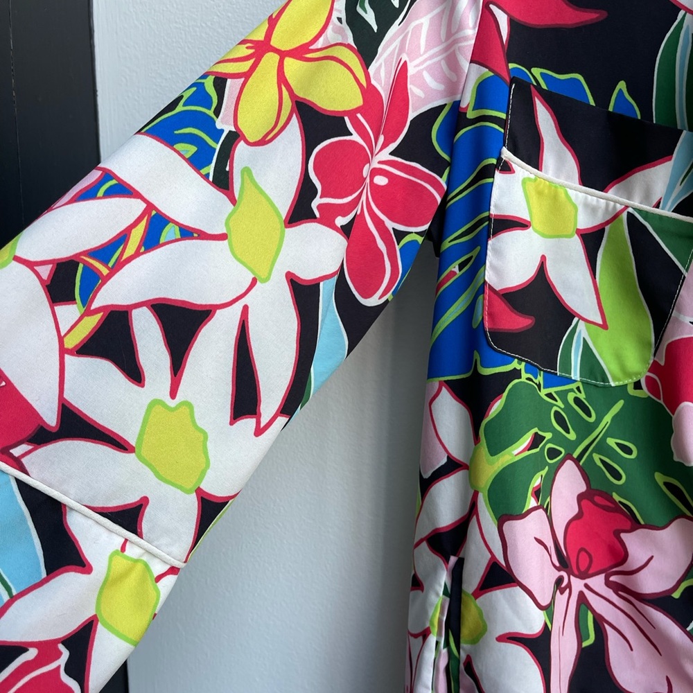 ZARA TROPICAL PRINT OVERSHIRT KIMONO Size S - Picture 8 of 10